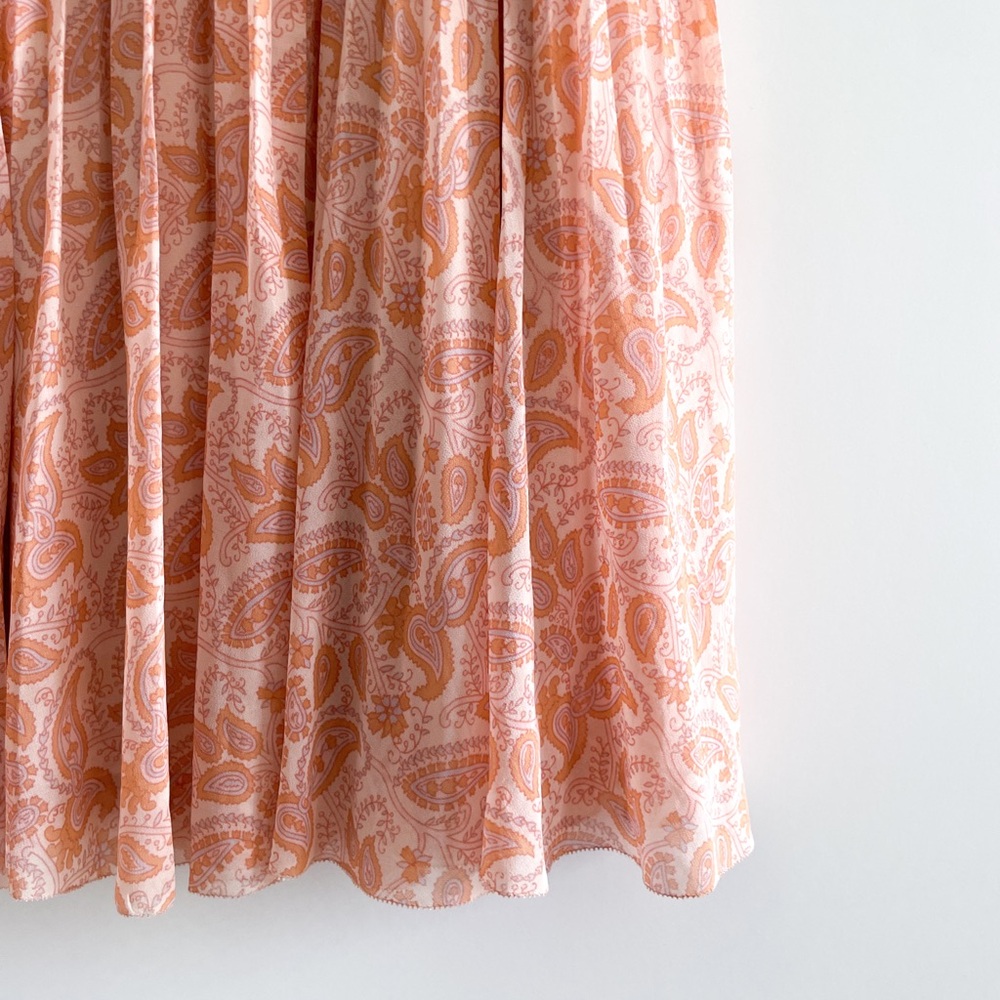 Aritzia Peach Paisley Twirl Skirt - Picture 7 of 14